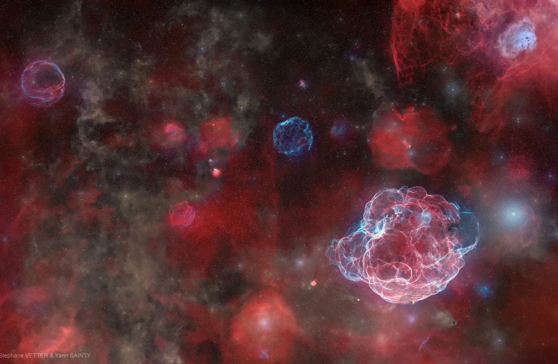 NASA Highlights Stunning Cosmic Image Revealing Five Ancient Supernova Remnants