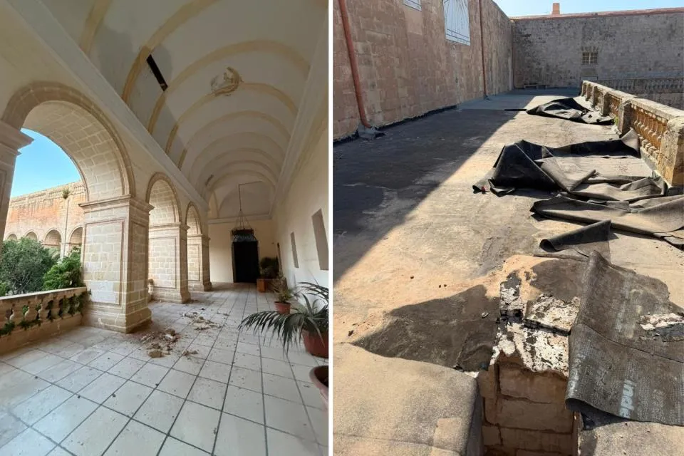 Urgent Repairs Needed After Roof Collapse at Historic Rabat Cloister