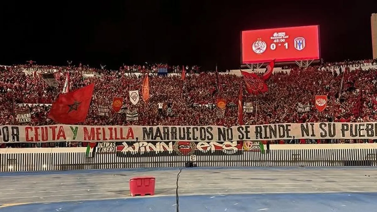 Moroccan Football Fans Rally for Ceuta with Bold Banner in Casablanca: 'Morocco Will Not Surrender'