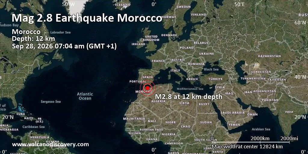 Mild Earthquake Recorded Near Al-Hoceima, Morocco