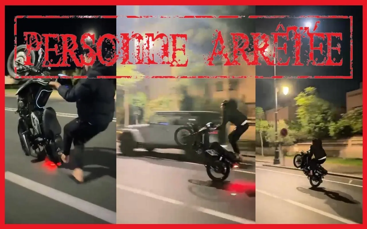 Arrest of a Young Man for Reckless Motorcycle Riding Endangering Public Safety in Marrakech