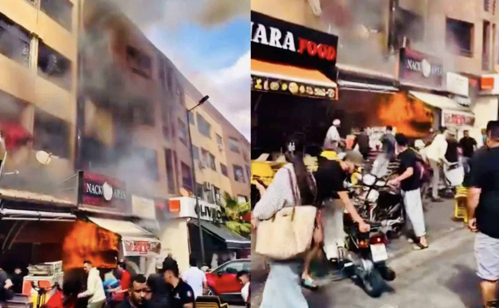Massive Fire Erupts in Snack Shop, Causing Panic in Marrakech Neighborhood