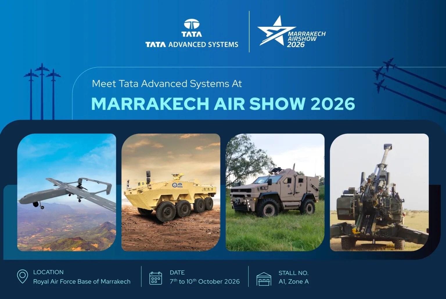 Tata Advanced Systems Unveils WhAP 8x8 Armored Vehicle at Marrakech Air Show