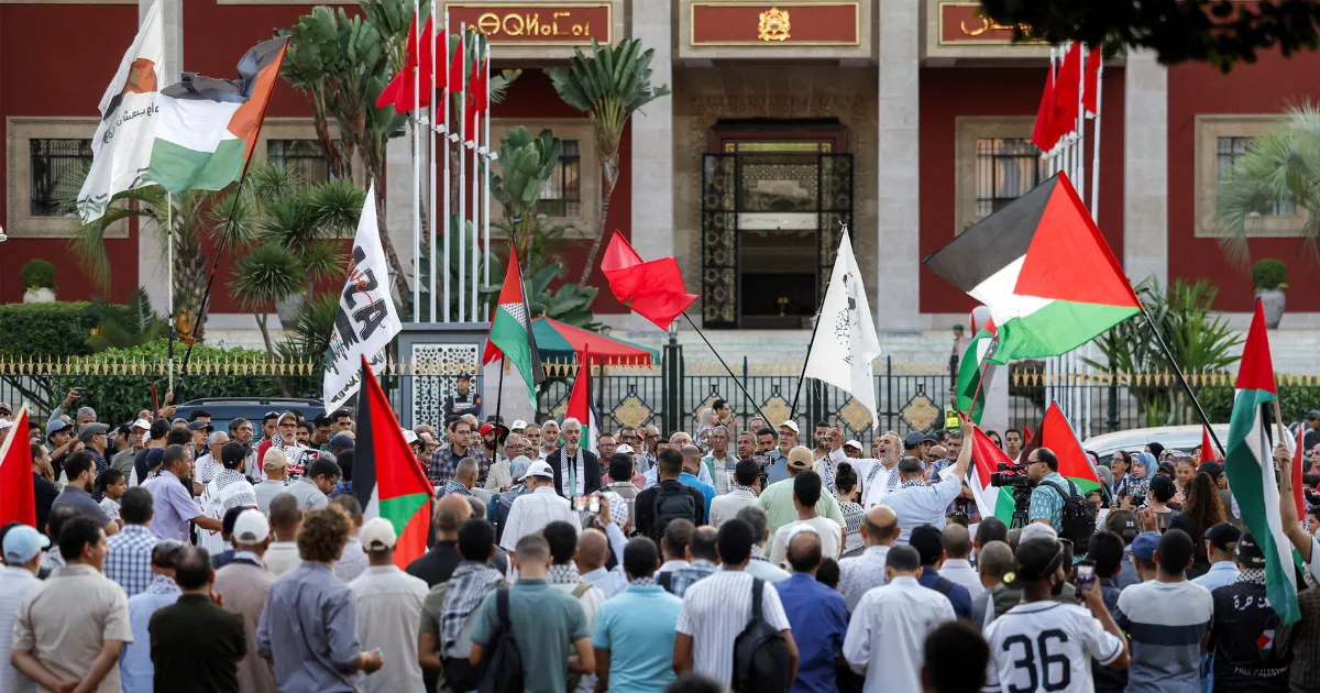 Massive Pro-Palestinian Demonstration in Rabat Marks Third Anniversary of Gaza Conflict