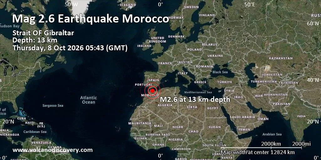 Moderate Earthquake Strikes Near Jebha, Morocco