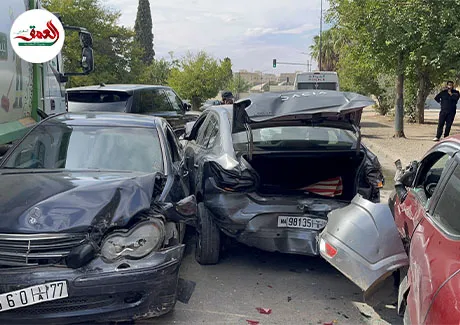 Waste Truck Collides with Eight Vehicles in Fes