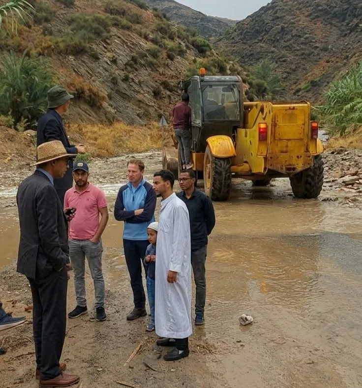 Landslide Disrupts Traffic on the Road from Asni to Imlil Towards Marrakech