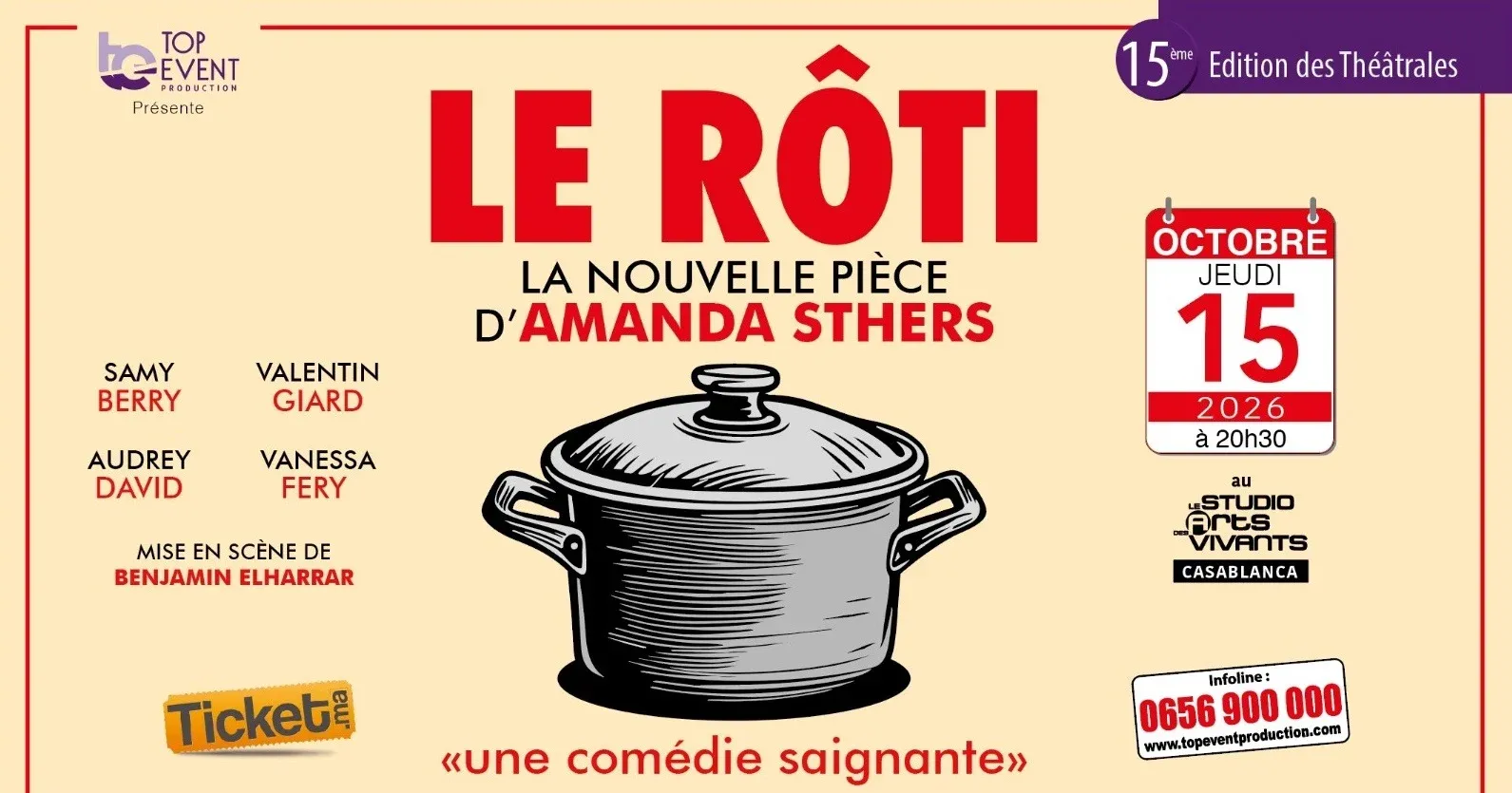 Amanda Sthers' Play 'Le Rôti' Makes Its Debut in Casablanca