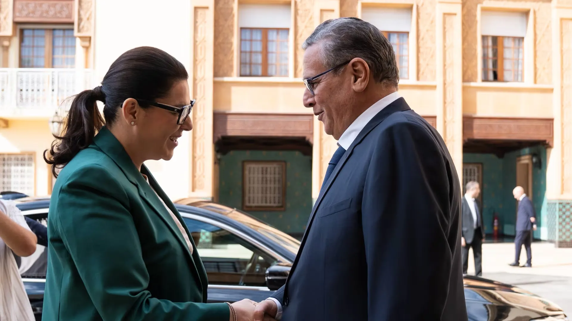 Power Transition Ceremony in Rabat: Fatima Ezzahra El Mansouri and Aziz Akhannouch