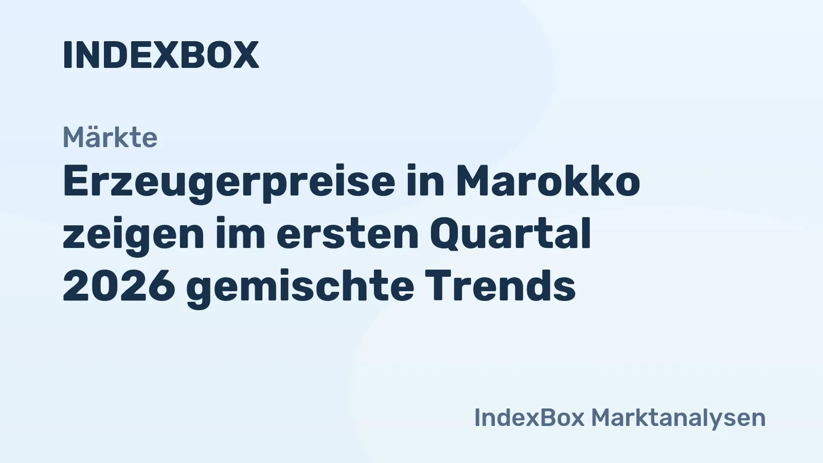 Morocco's Producer Prices Exhibit Mixed Trends in Q1 2026