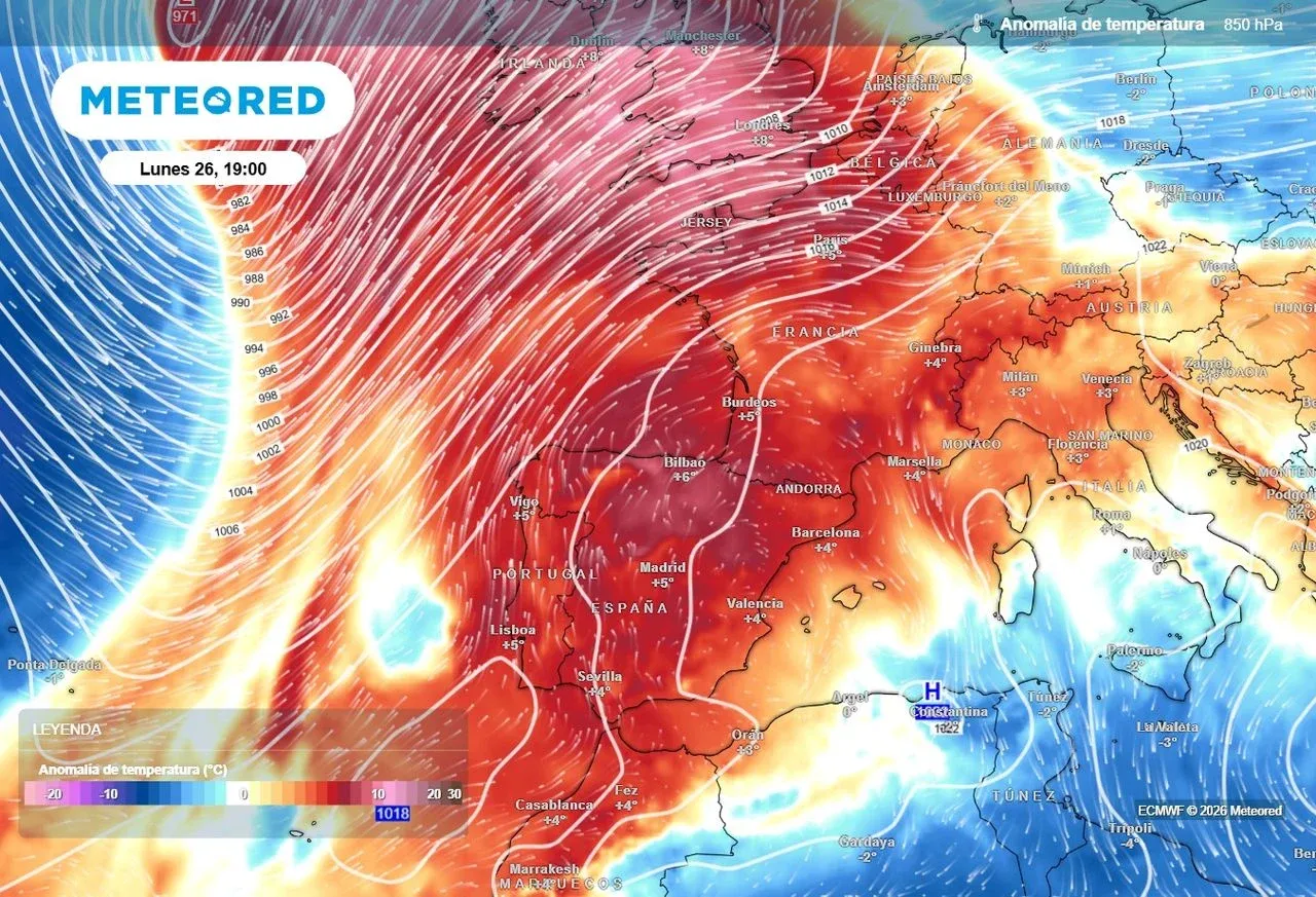Subtropical Air from Morocco Set to Warm Andalucía and Extremadura This Sunday