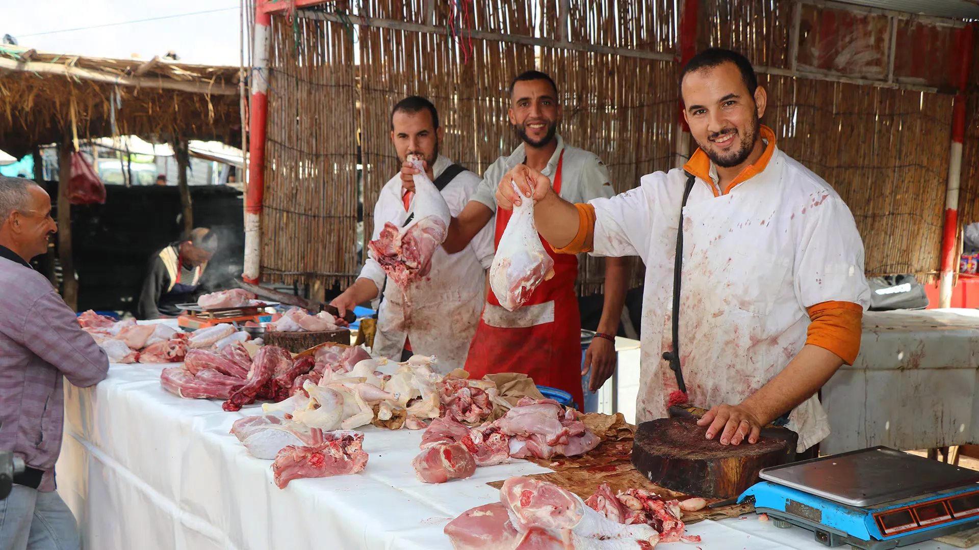 High Demand for Local Meat at Had Ras El Aïn Market Near Marrakech