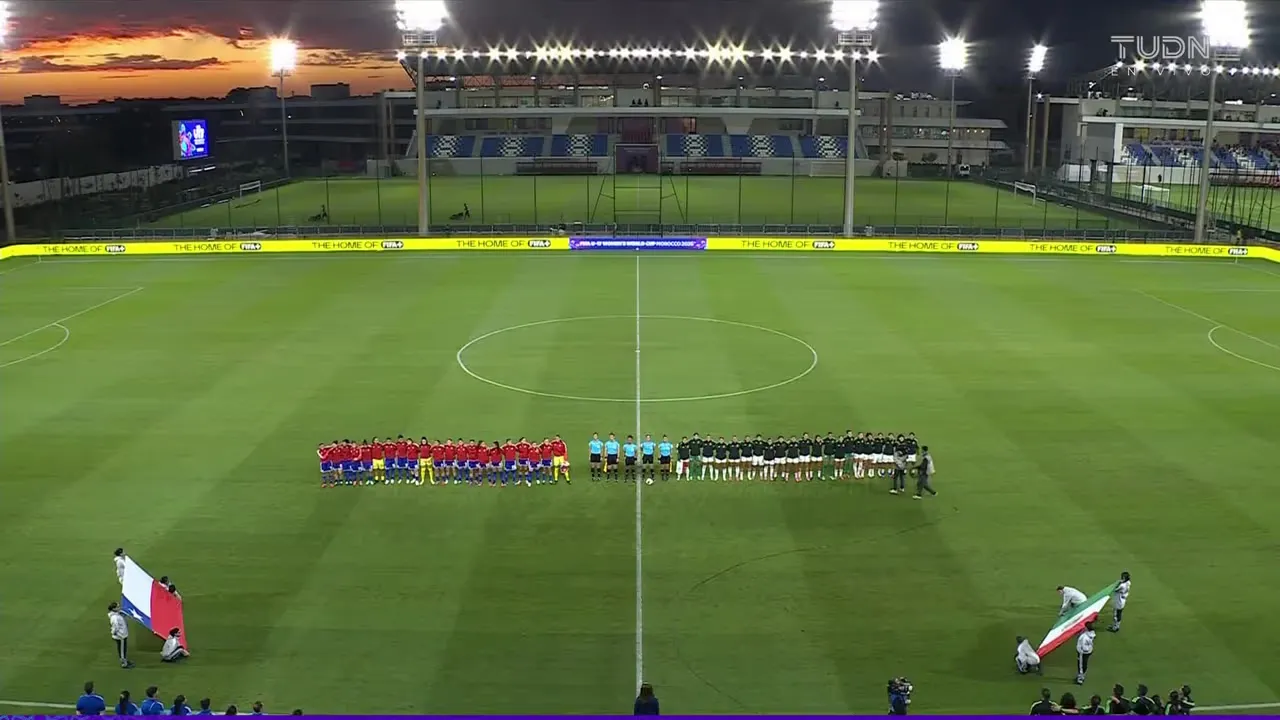 The National Anthem Resounds in Morocco Ahead of Mexico's Clash with Chile at the Women's U-17 World Cup