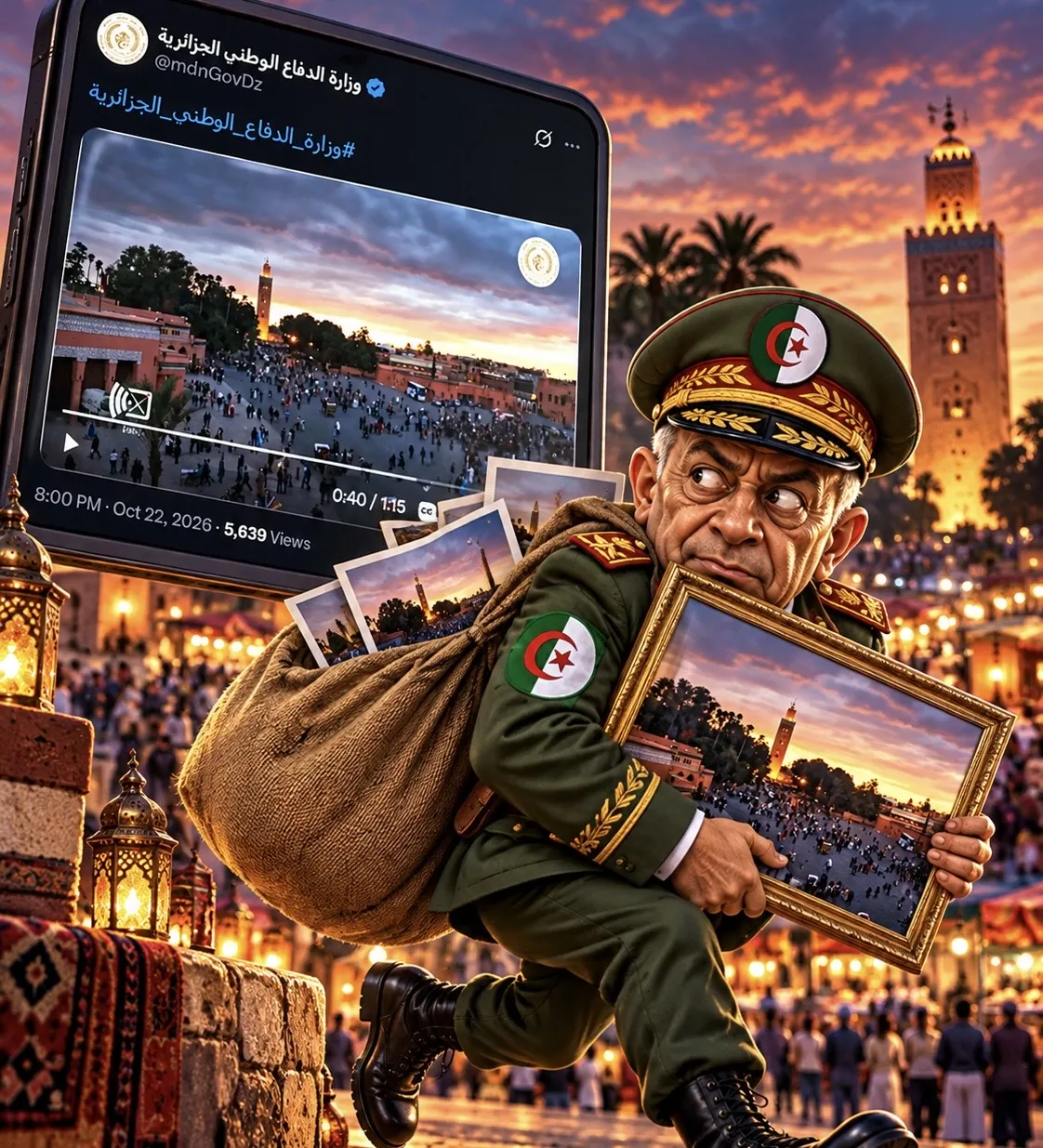 Algerian Defense Ministry's PR Blunder: Using Marrakech Images to Promote National Achievements