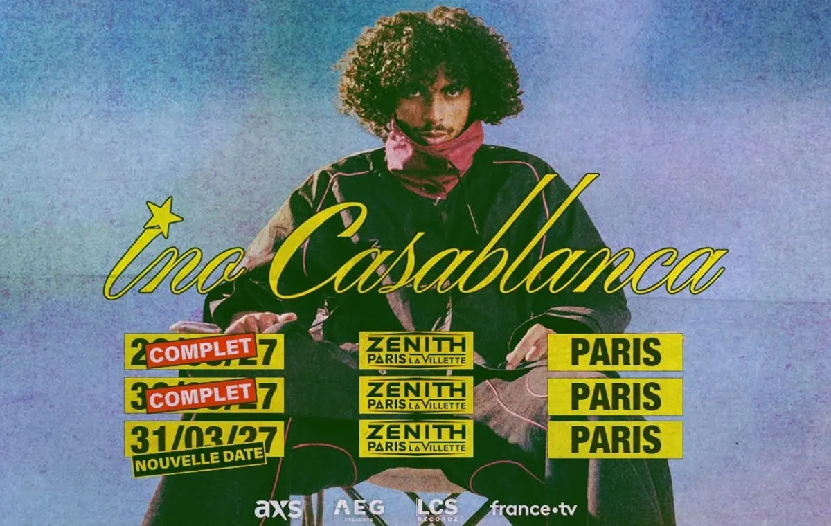 Ino Casablanca Packs Concerts: Third Paris Date Added and New Regional Shows Announced
