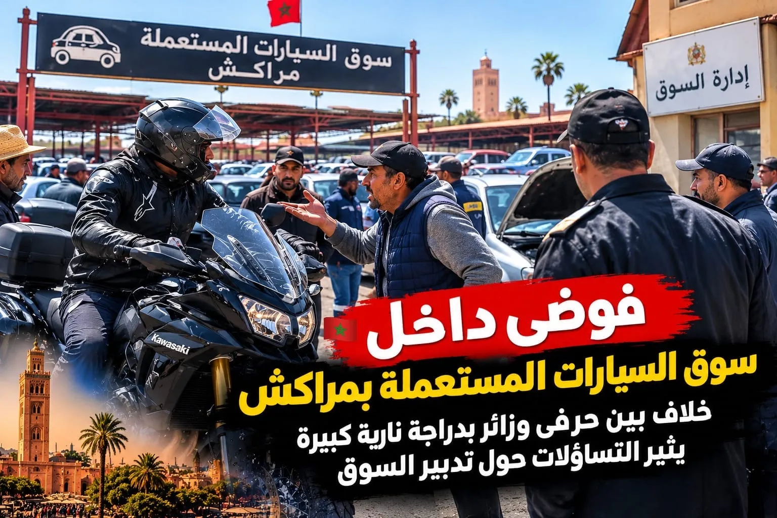 Chaos Erupts in Marrakech's Used Car Market: A Dispute Between Artisan and Motorbike Visitor Raises Questions
