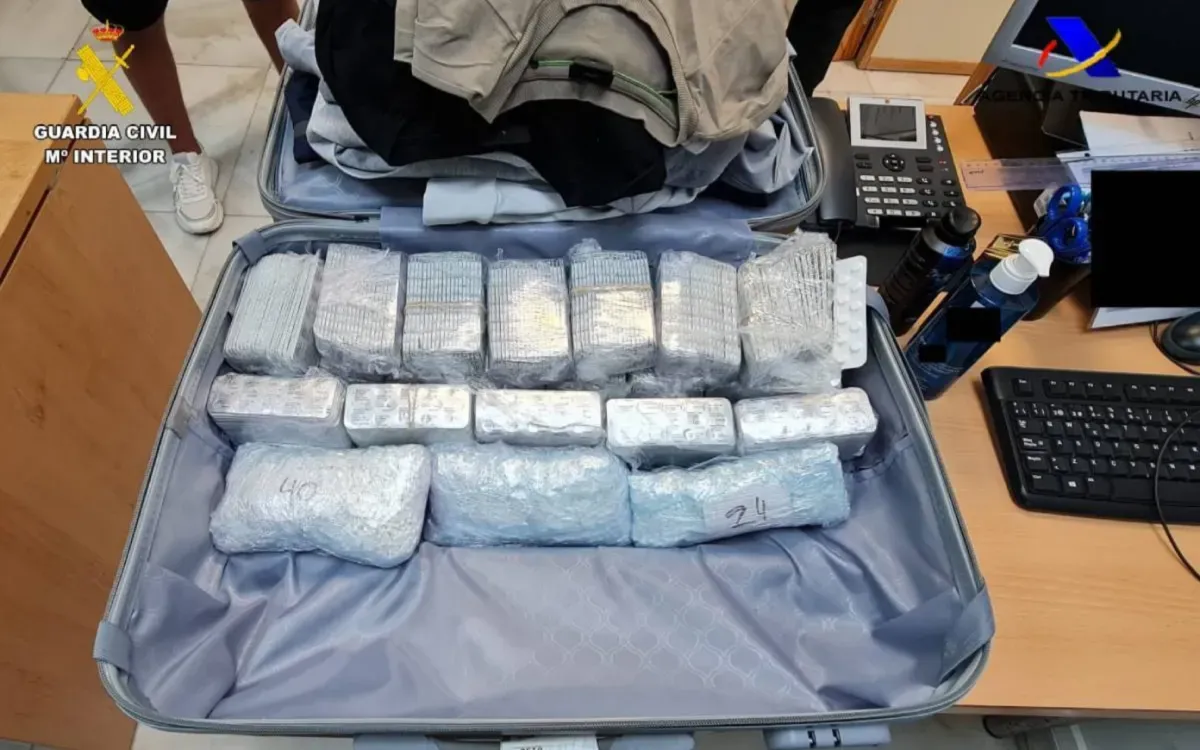 Moroccan Connection: Man Arrested in Málaga with Cocaine Hidden in Luggage Reinforcements