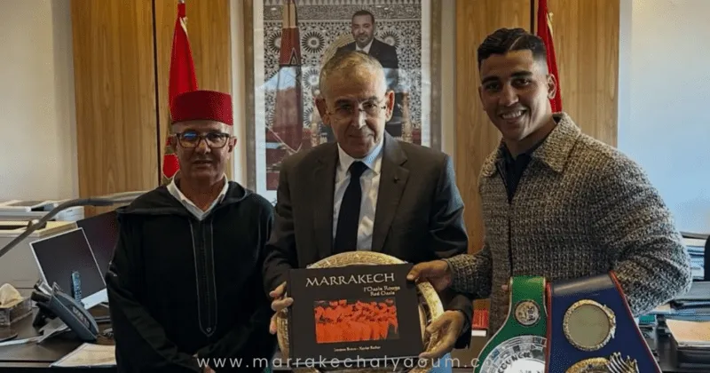 Moroccan Champion Tarek Hedir Receives Warm Welcome from Marrakech Governor