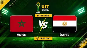 Morocco and Egypt U17 Teams Compete for Third Place