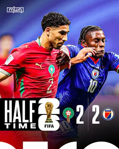 Intense Draw in Morocco vs. Haiti: A Thrilling First Half