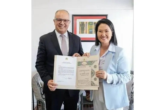 Keiko Fujimori Receives Congratulations from Moroccan Ambassador
