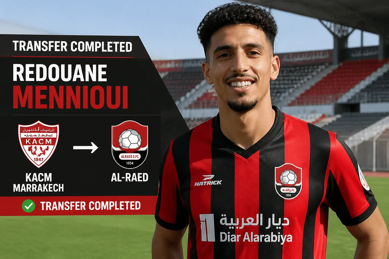 Redouane Mennioui Transfers from KACM Marrakech to Al-Raed